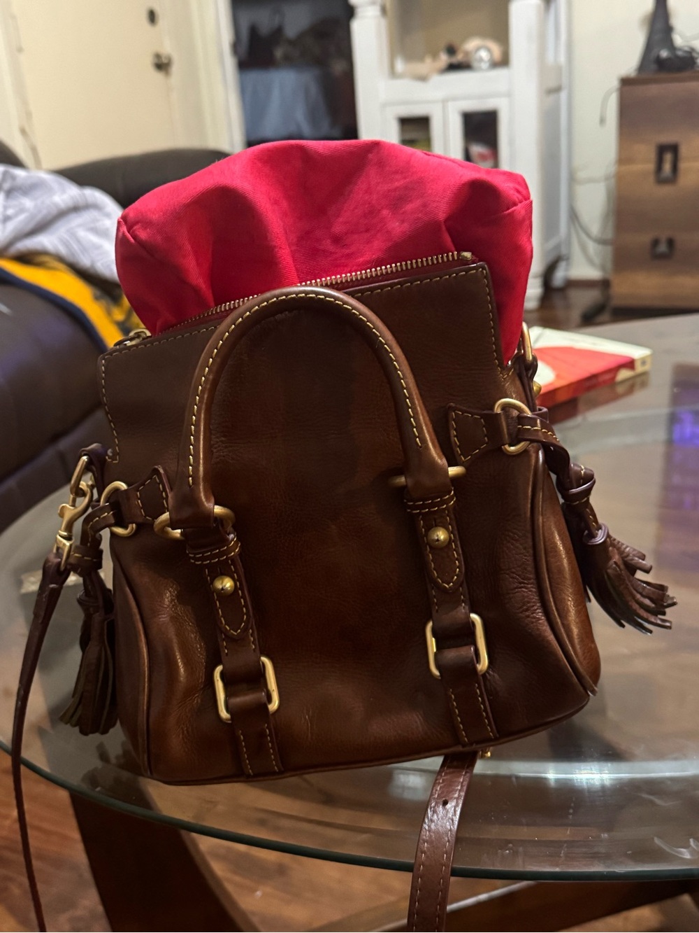 Dooney & Bourke Florentine Nano Satchel Chestnut